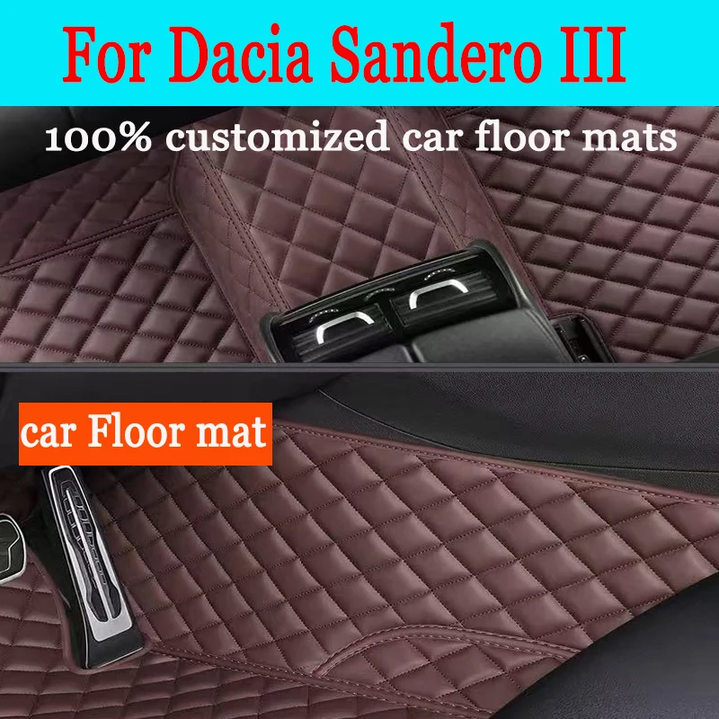 Car Floor Mats For Dacia Sandero III DJF 2020 2021 2022 Accessories