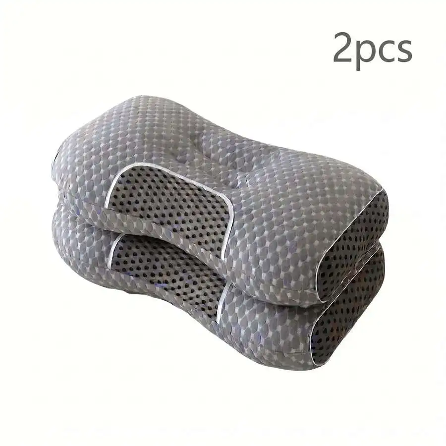 1/2 Soft Knitted Neck Pillow – Provides Deep Sleep Neck Support, High Pillow Cushion That Doesn't Collapse, Ergonomic Orthotic P