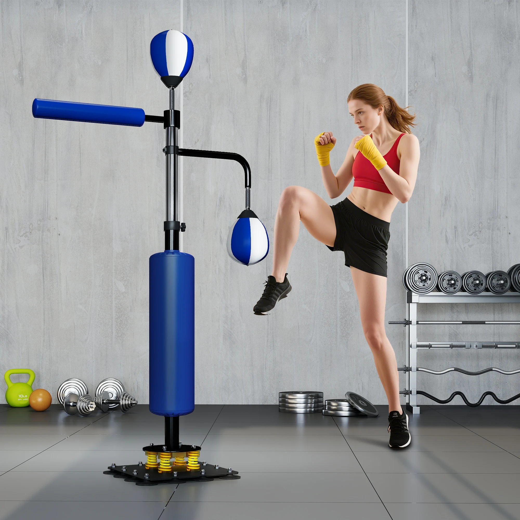 4.6-6.7 Speed Bag Boxing Bag Stand, Reflex Bag Boxing Training Equipment, Speed Punching Bag, Blue view 7