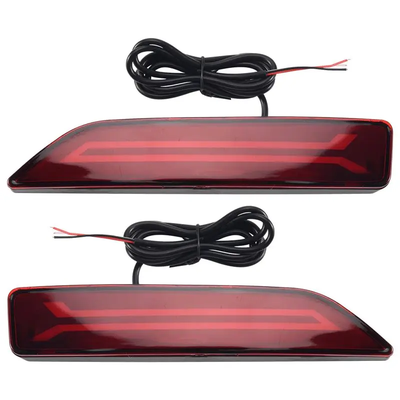 2PCS For Honda CRV CR-V 2007 2008 2009 Multi-Function LED Rear Bumper Light Rear Fog Lamp Auto Bulb Brake Light Reflector-A99D