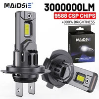 2 Bombillas LED H7 para Faros Delanteros de Coche, 100W de Alta Potencia, Turbo, 6000K, 20000LM, Chip Mini LED, Plug & Play, con Ventilador