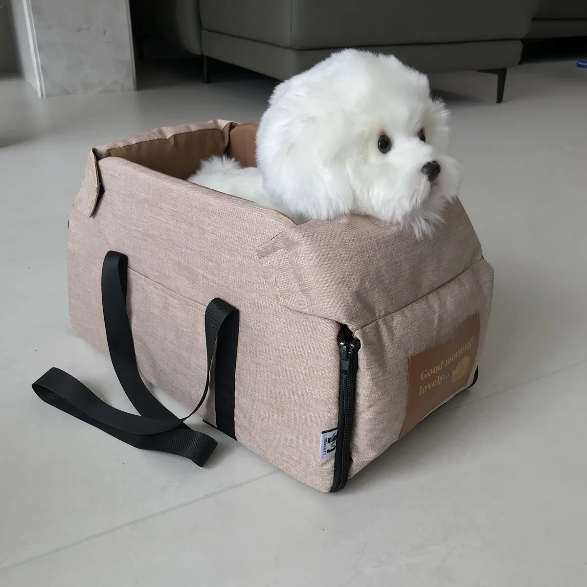 Seggiolino auto per cani da compagnia seggiolino centrale per auto sedile centrale per cani da viaggio trasportino portatile per borsa di sicurezza