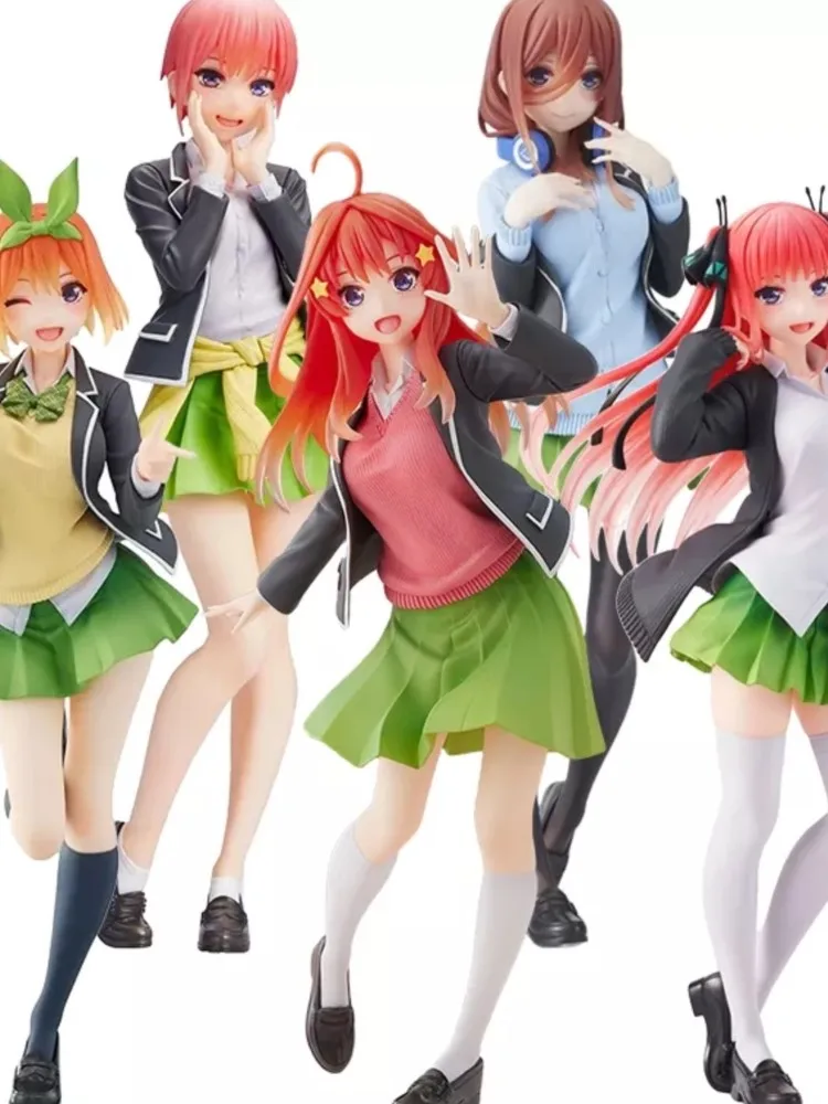 Figurka Yotsuba Anime, urocza Nakano Nino, figurka z serii „The Quintessential Quintuplets”, figurka kota Nakano Miku, kolekcjonerska figurka z PVC. — 2