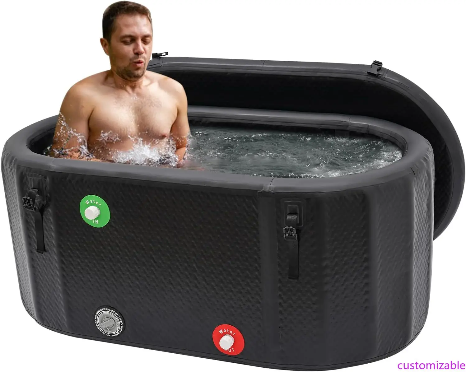 

Portable Inflatable Oval Ice Bath Tub for Outdoor and Indoor Use, Ideal for Cold Plunge Therapy and Recovery