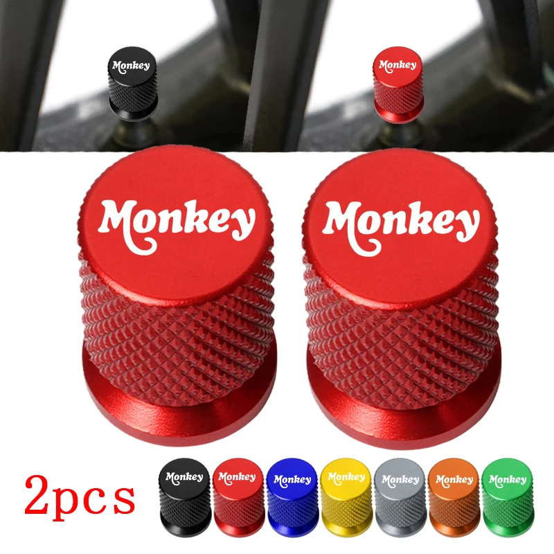 

For Honda Monkey 125 MONKEY125 Z125 2018-2025 Accessories 2PCS Motorcycle Tire Valve Caps Wheel Tyre Cover CNC Aluminum Alloy
