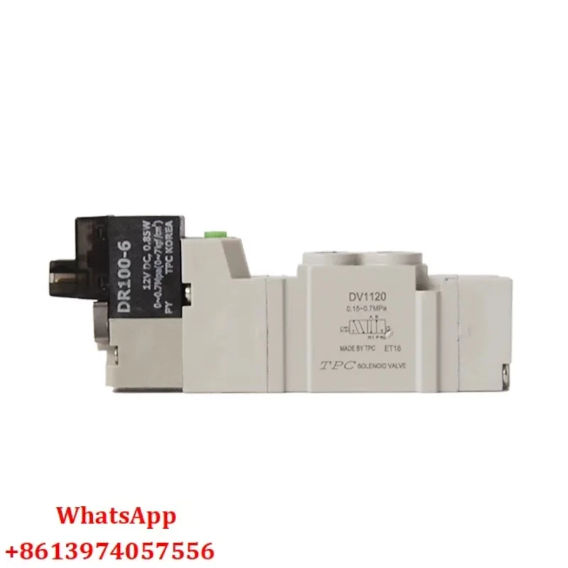 TPC original genuine solenoid valve DV1120 reversing pilot-operated 5-way small valve head 24V horizontal and vertical outlet