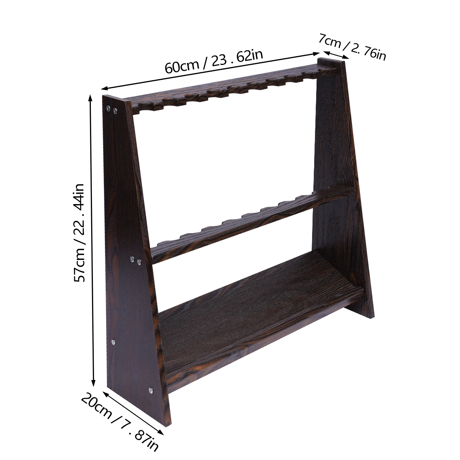 Pool Stick Holder Floor Stand 10 Pool Cue Rack for Billiard Room or Club Made of Wood Easy to Assemble