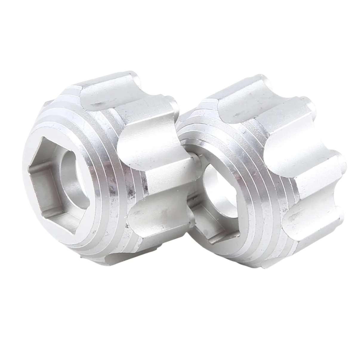 4Pcs Alloy Wheel Adapter 3.8 Inch Wheel Adapter for PL ProLine 3.8 Inch 8x32 to 17mm Wheel Silver