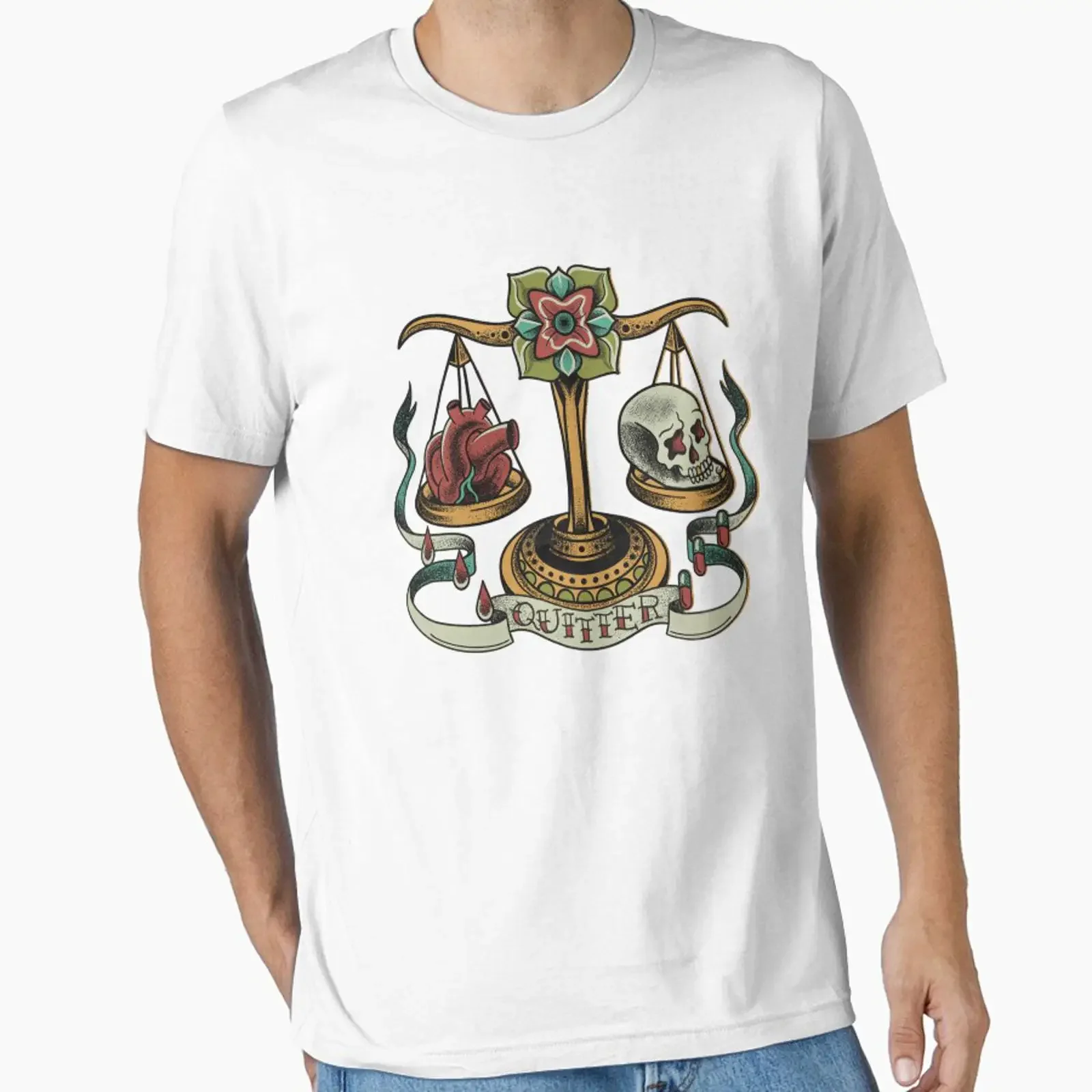 Cameron Whitcomb Quitter designed and sold by teemix vintage Washed Soft Slightly fashion Versatile streetwear Breathable