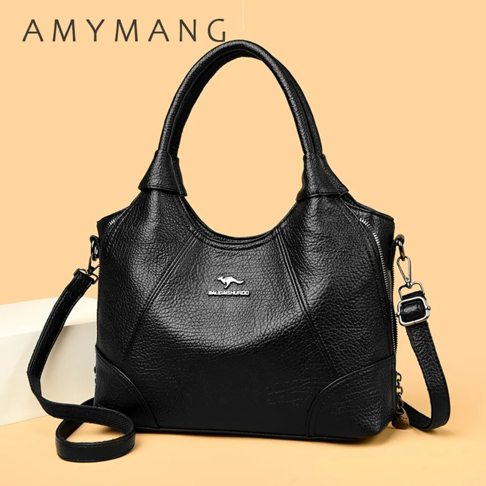 Women Large Capacity Tote Shoulder Crossbody Bags Luxury Designer Casual Daily Shopping Bucket Bag Fashion Soft Leather Handbags