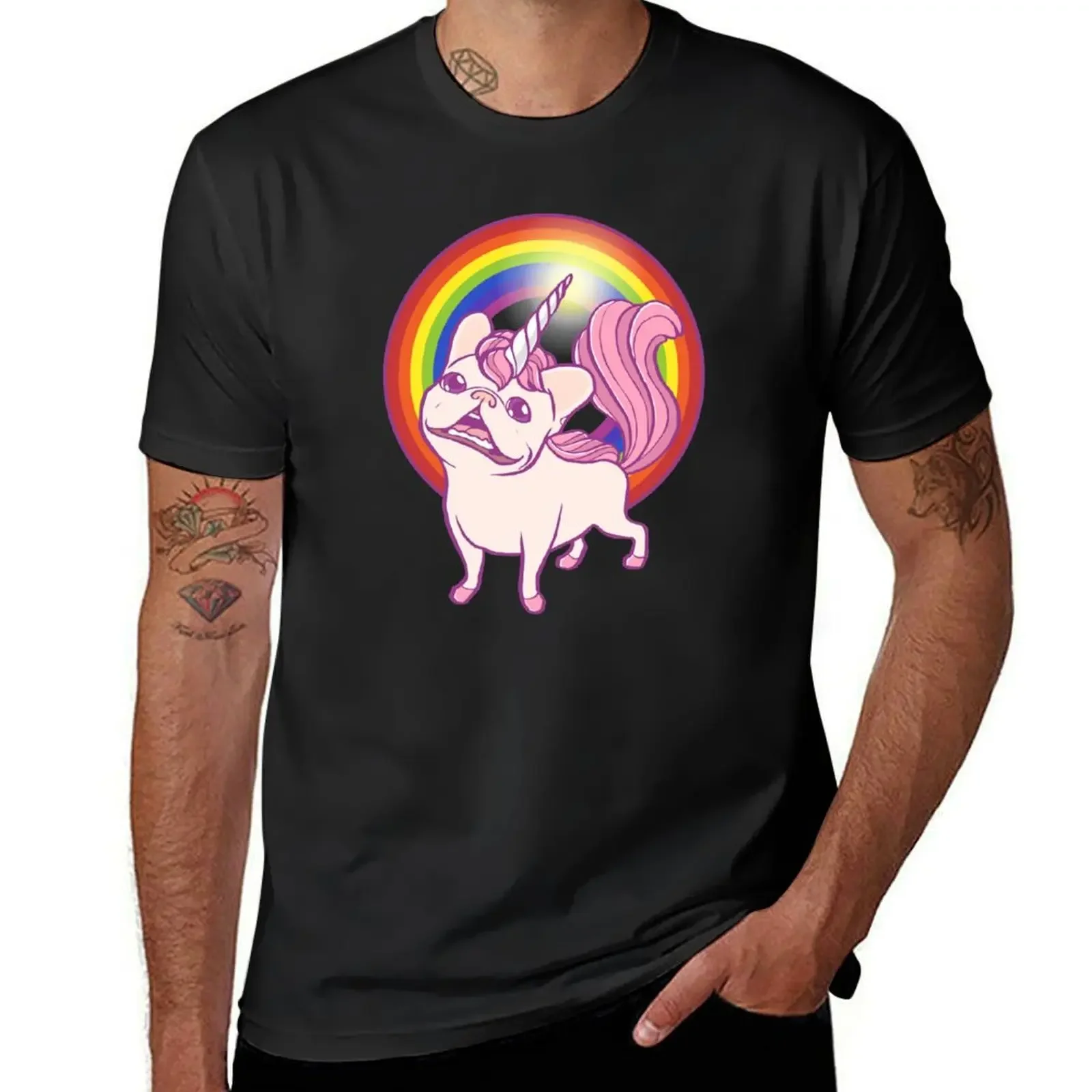 

The Unicorn Frenchie T-Shirt quick drying Blouse oversized t shirts for men