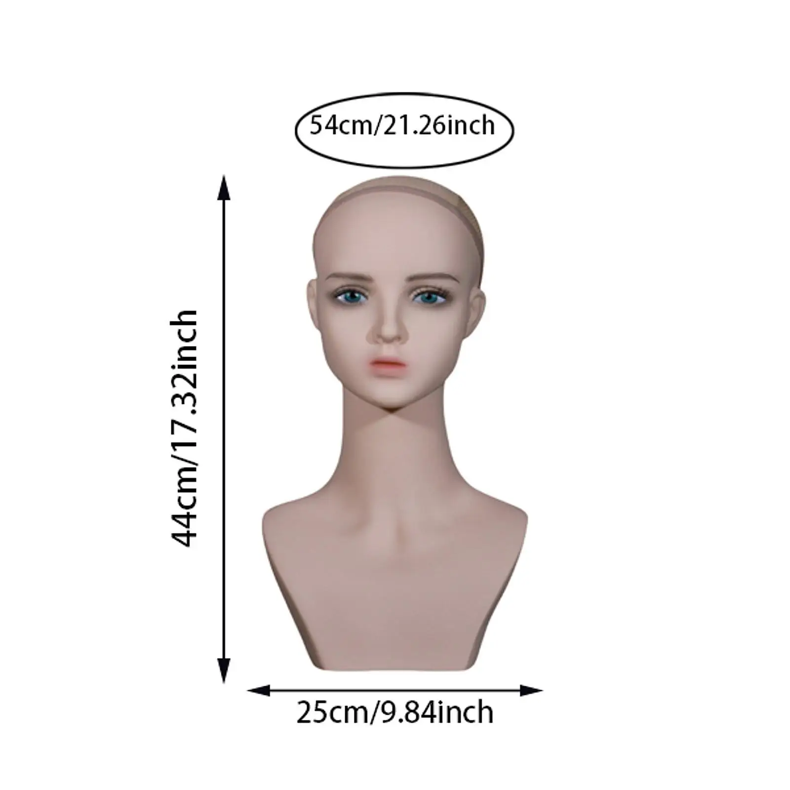 หุ่นนางแบบหญิง Manikin วิกผมขาตั้งผู้ถือวิกผม Mannequin HEAD สําหรับแว่นตา