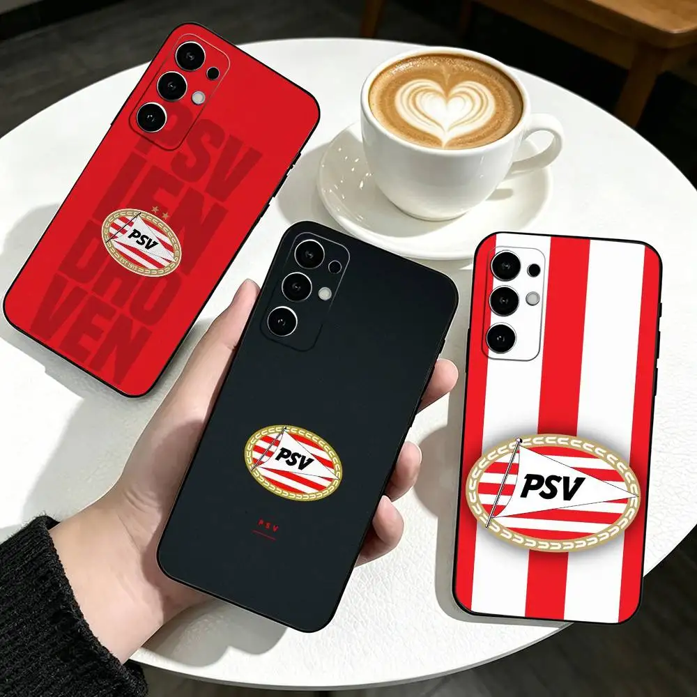Hot E-Eindhoven P-S-V Phone Case Black Silicone Soft For Samsung S25,S24,S21,S22,S23,S30,Ultra,S20,Plus,Fe,Lite