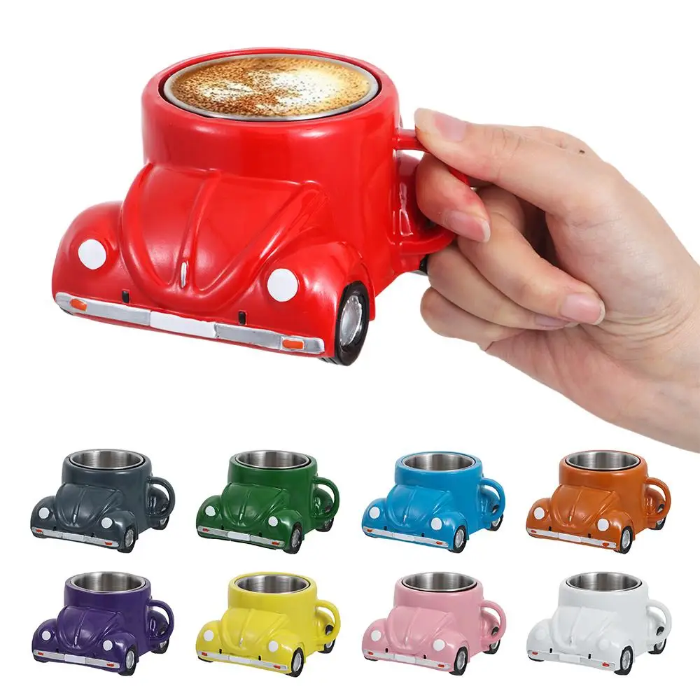 

Gifts Funny Beetle Shaped Coffee Mug Unique Handmade Car-Shaped Tea Cup Novelty Car Shaped Drink Mug for Desktop Ornament
