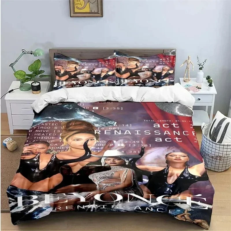 

Pop Female Singer B-Beyonce 3D NEW Duvet Cover Pillowcase Bedding Set Adult Girl Bedroom Decoration Children Single Double Large