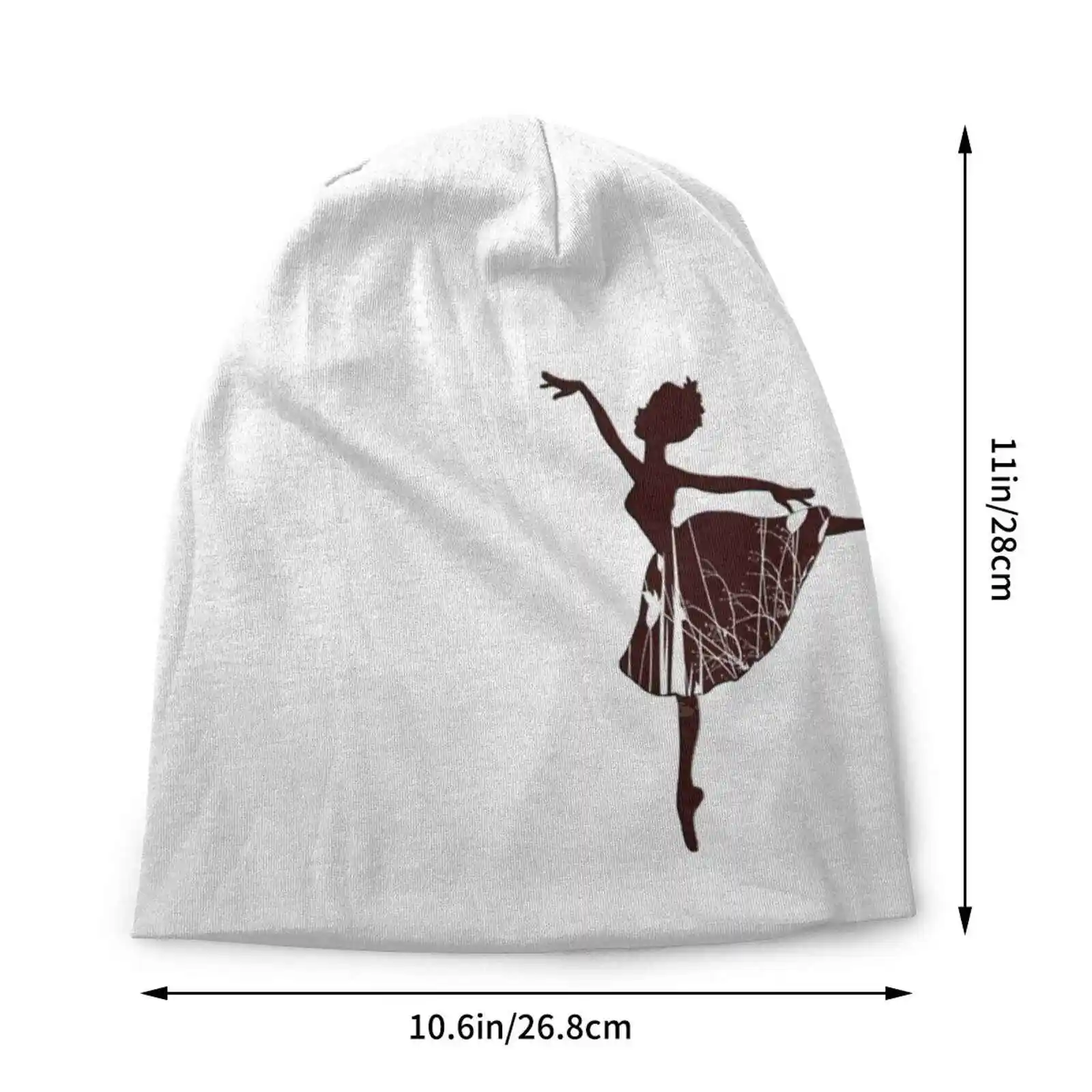 Ballerina Knitted Hat Warm Beanie Outdoor Caps Danseuse Girl Dancer Girl Performer Abstract Ballerina Illustrate Ballerina