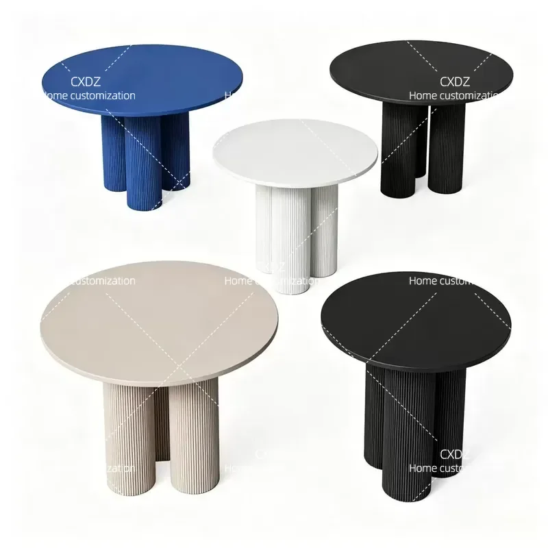 Modern Round Dining Table Simple Small Household Restaurant Conference Negotiation Desk