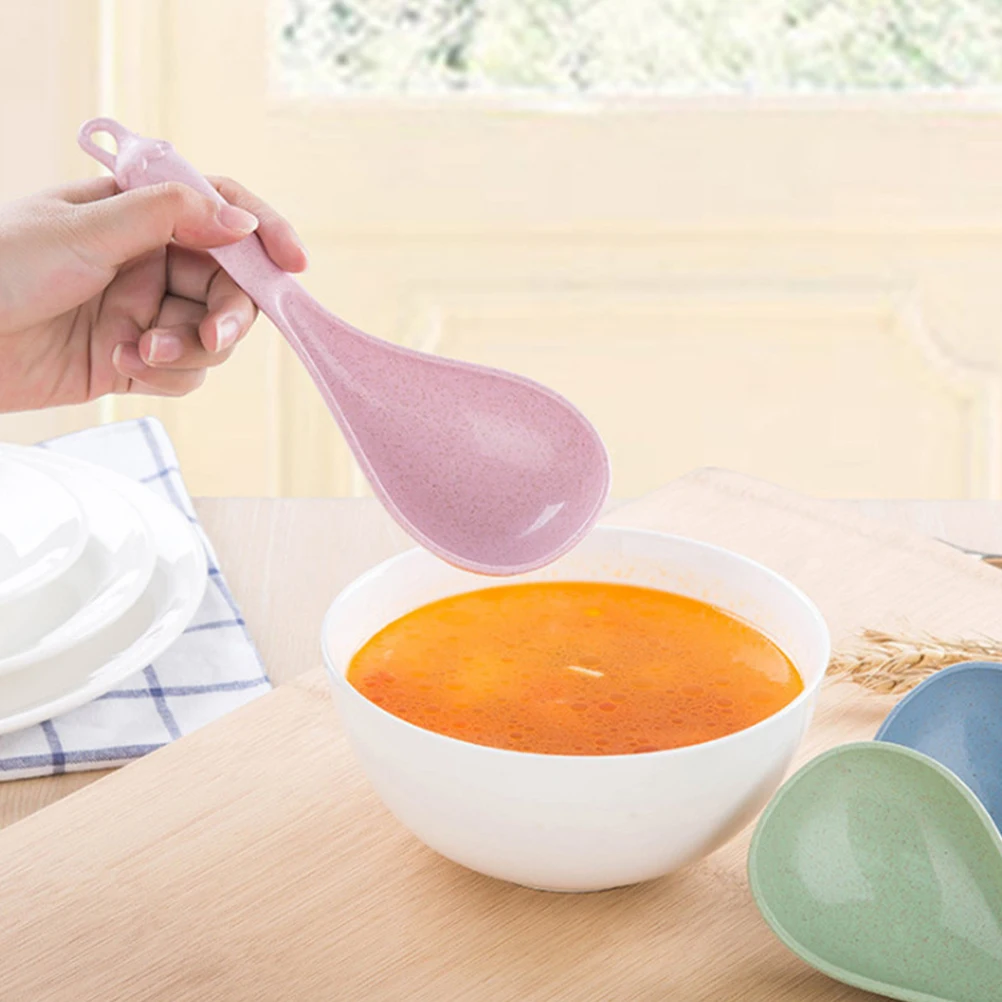 

4Pcs Fashion Chic Soup Spoons Beautiful Finish for Home Restaurant Cooking Mixing Food Spoon Soup Spoon for Home