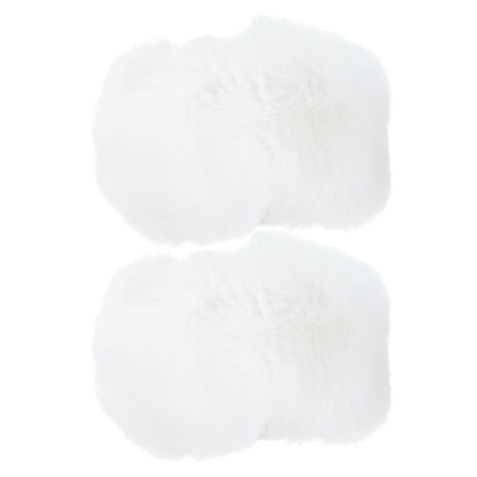 

2Pcs Women Faux Cuff Covers Warm Wrist Protectors White Color Thicken Oversleeve Winter Fashion Arm Warmers