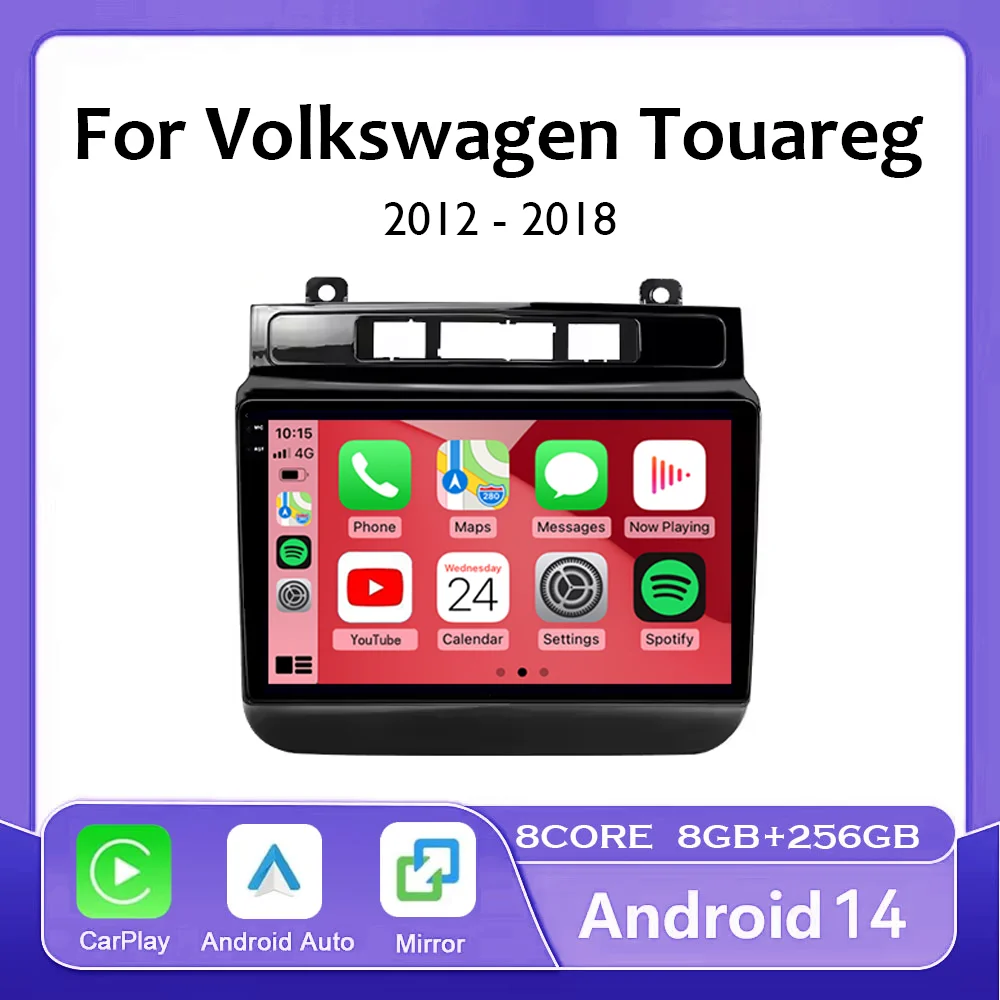 

Android 14 Car Multimedia Player For Volkswagen VW Touareg 2012 2013 2014 2016 2018 wireless Carplay Android Auto 4G+WIFI