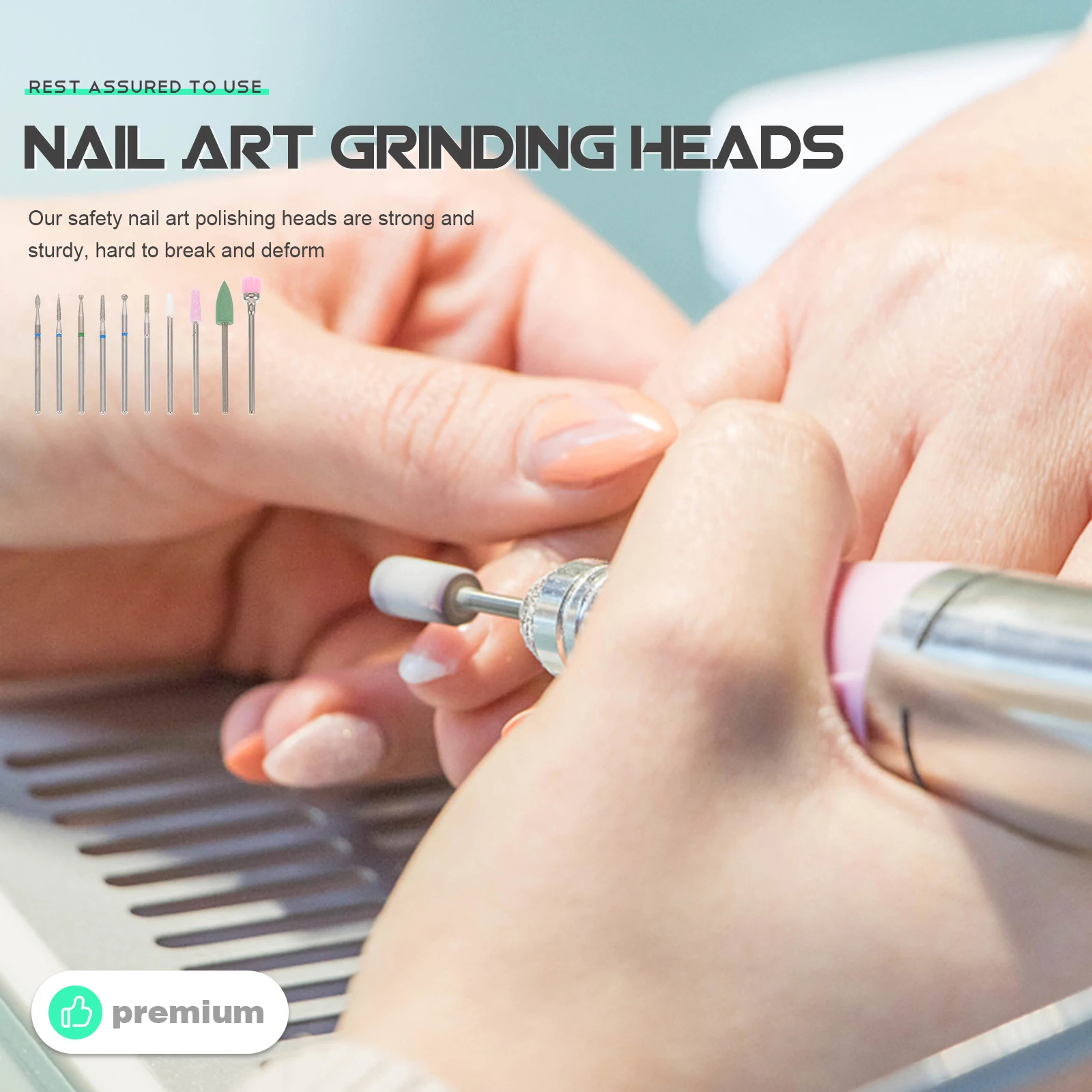 

Grinding Multifunctional Drill Bits High-Grade Manicure Polishing Tools Sturdy Durable Sanding Bits for Acrylic Nail