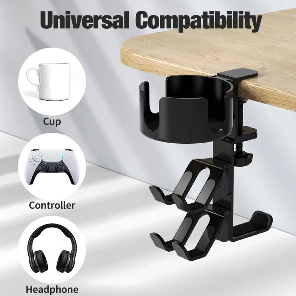 Headphone Holder Tear-resistant Headphone Stand Desktop Organizer with Headphone Hanger Game Controller Stand Cup for Gamers