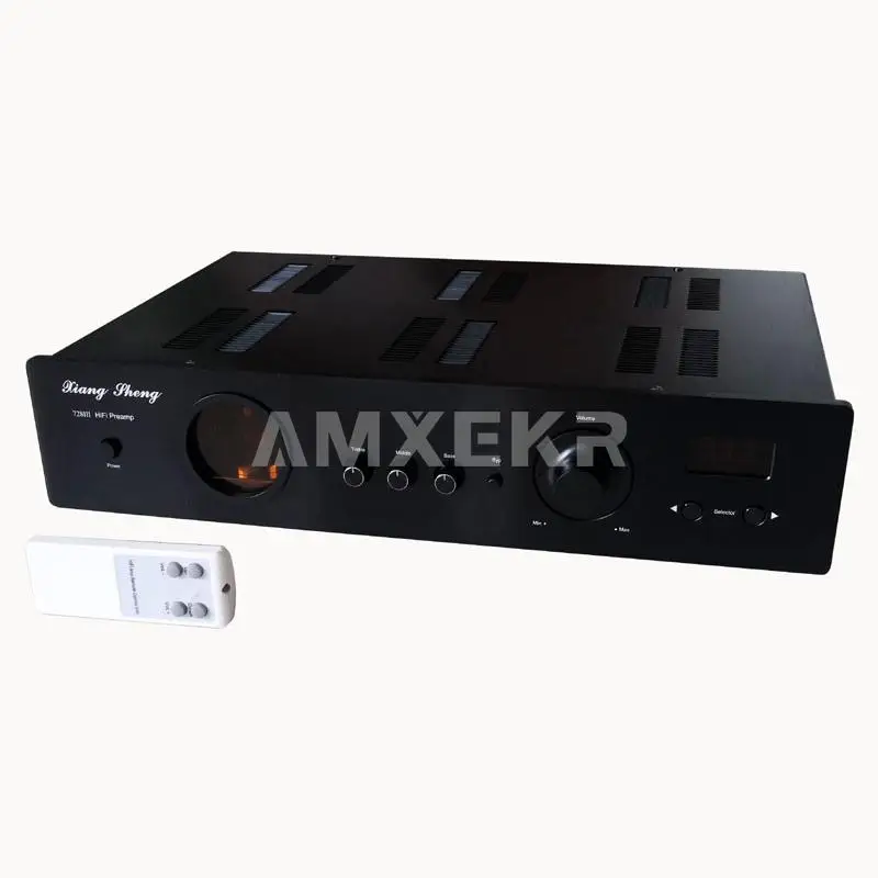 XiangSheng 728A Tube Preamplifier HiFi Hetian Mao Circuit ECC81 ECC82 Adjustable Tone Preamplifier Bluetooth with Remote Control