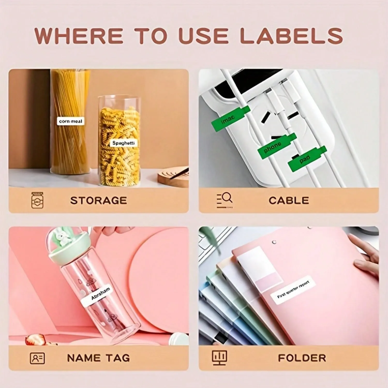 150pcs Waterproof Blank Self Adhesive Assorted Stickers Removable 12x40mm Label Stickers Name Tag Bottle File Document