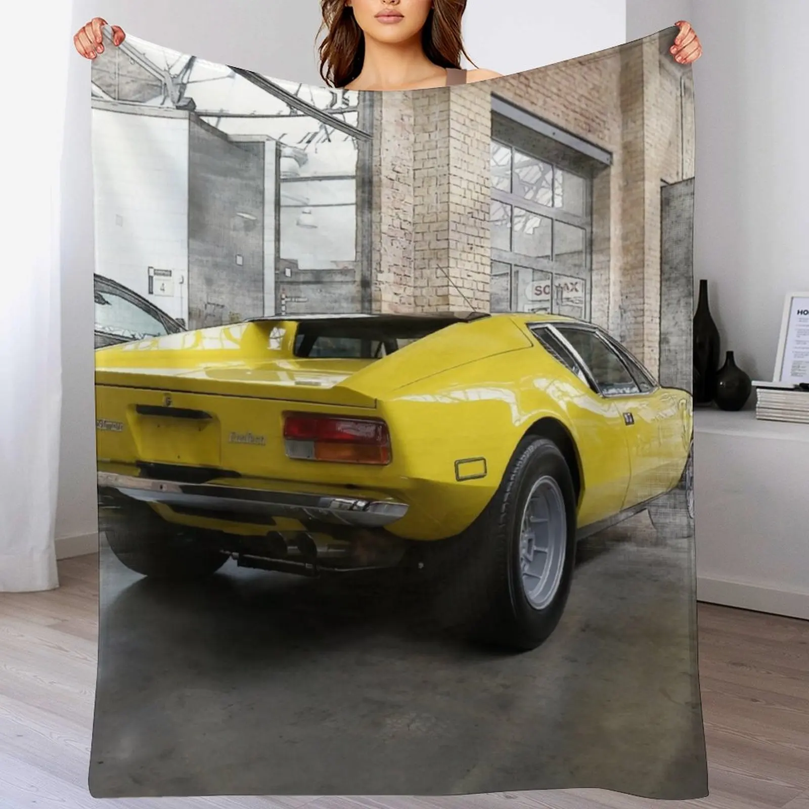 

DeTomaso Pantera - pencil, original Throw Blanket Flannel Fabric anime Blankets