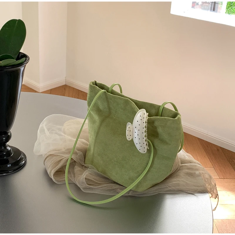 Kunstwildleder Schultertasche mit Hirsch-Elch-Muster, Einfarbige Handtasche für Herbst und Winter, Leichte Vielseitige Tasche für Arbeit und Pendeln – Detail 14
