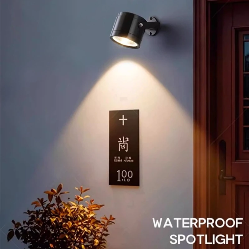LED Outdoor Wall Lights Waterproof LED Spotlight Adjustable for Garden Courtyad Balcony Shop Signboard Wall Lamp Decor Exterior