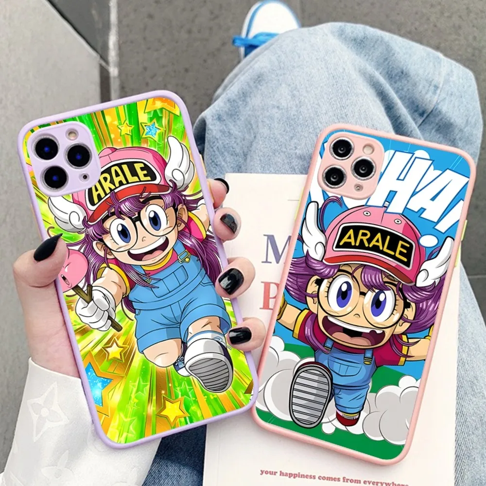Cartoon Dr Slump Arale For iPhone 14 X XR XS 7 8 Plus 11 12 13 pro MAX 13mini Matte Shockproof Case