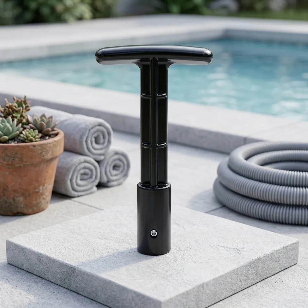 Swimming Pool Filter Handle PVC Push Pull Valve Handle For Pool Filter Maintenance Compact Dimensions Fit Black