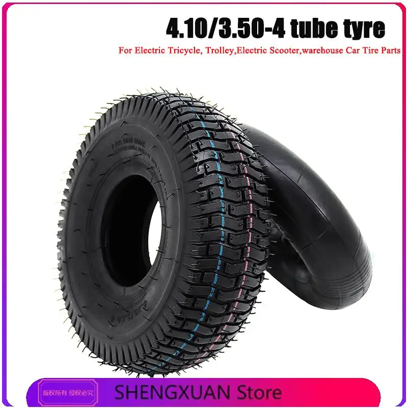 Thick and durable Butyl Rubber 10 inch 4.10/3.50-4 rubber inflatable inner and outer tyres  suitable for scoote