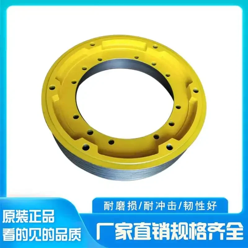 Elevator original accessory HGP traction wheel 400 * 5/6 * 10 gearless permanent magnet synchronous guide wheel