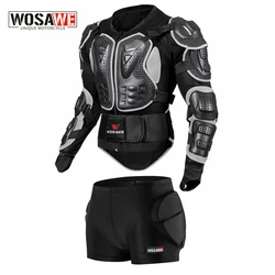 Wosawe jaquetas de snowboard esportes dos homens malha manga moto ciclismo windbreaker volta apoio protetor proteção engrenagem esqui