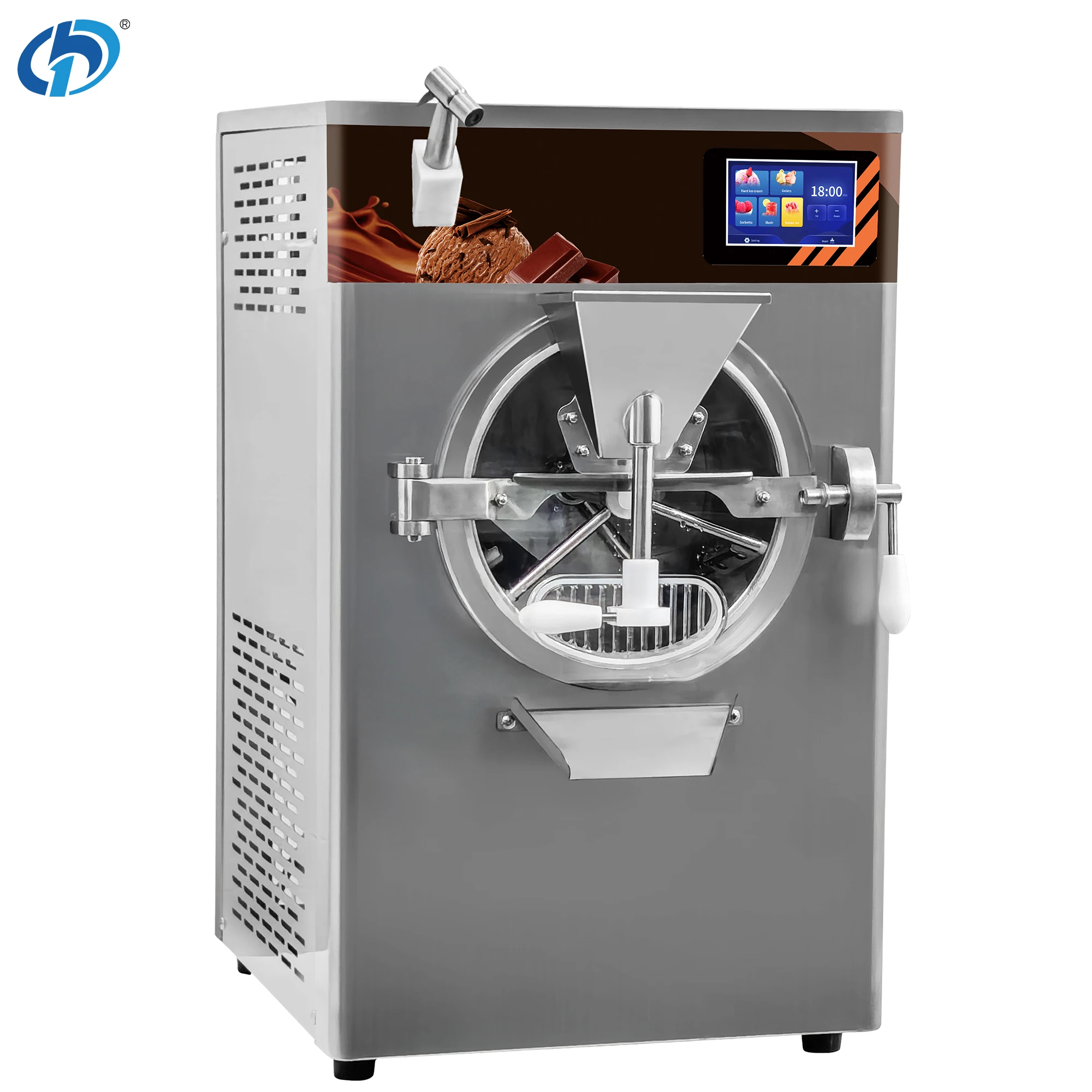 

Ice Cream Gelato Machine 48L/H Automatic Commercial Hard Ice Creme Roll Maker Ice Cream Making Machine for Business Sale Price