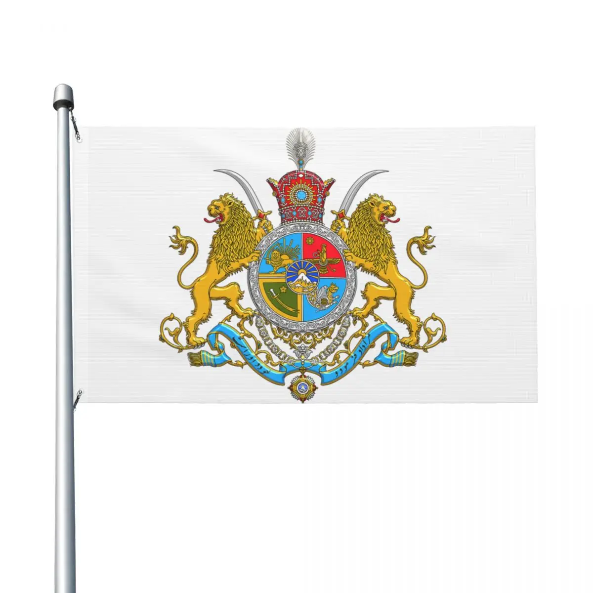 Iranian Imperial Coat Of Arms Of Iran Pahlavi Dynasty Flag Printed 3x5 ft Flags Hanging High Quality Banner For Home Decoration