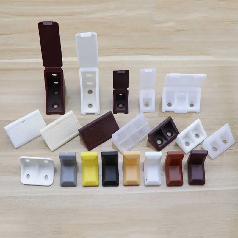 20Pcs Nylon Plastic Corner Code 90 Degree Right Angle Fixator Layer Board Wardrobe Reinforcement Connector Furniture Hardware