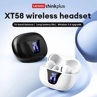 Lenovo XT58 Wireless Bluetooth Headset 360° Stereo Sound LED Display Screen Music Earbuds Noise Reduction Sports Earphones 2025