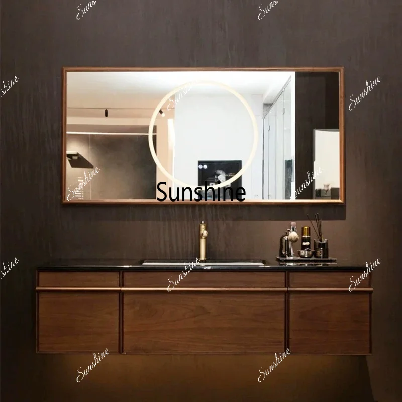 Medieval luxury stone bathroom cabinet villa large flat high-end face wash