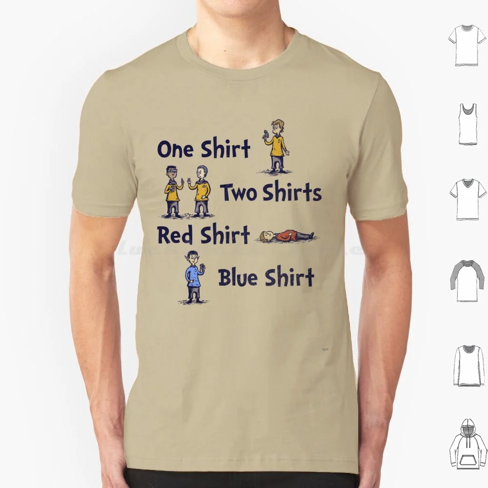 Red Shirt , Blue Shirt T Shirt 6xl Cotton Cool Tee Sci Fi Science Fiction 70s 60s 80s Nerdy Geeky Vintage Retro Funny