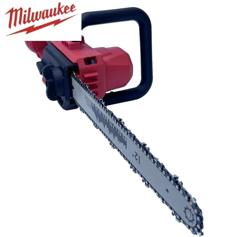 منشار كهربائي من Fit Milwaukee بدون فرش مقاس 12 بوصة مع منشار كهربائي لاسلكي لقطع الأشجار وتسجيل قطع الخشب #4