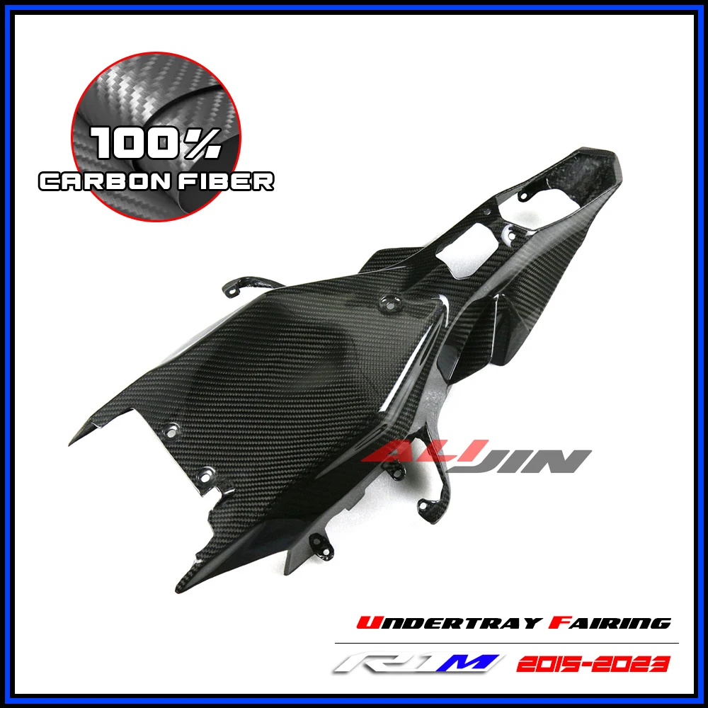 100% Real Dry Carbon fiber Motorcycle Rear Seat Panel Spare Part Fairing Guard Shell Frame For YAMAHA YZF R1M YZFR1 R1 2015-2023