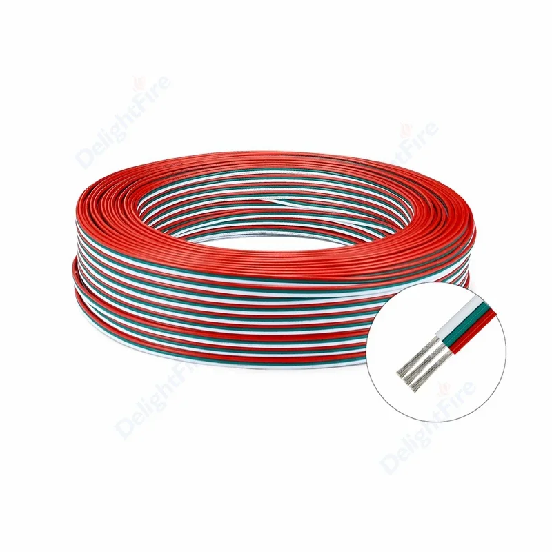 20AWG 3 Pin Wire 22AWG 18AWG 3pin Extension Cable 5-100m SM JST LED Connector Cable For WS2812B WS2811 LED Strip Lights Pixel