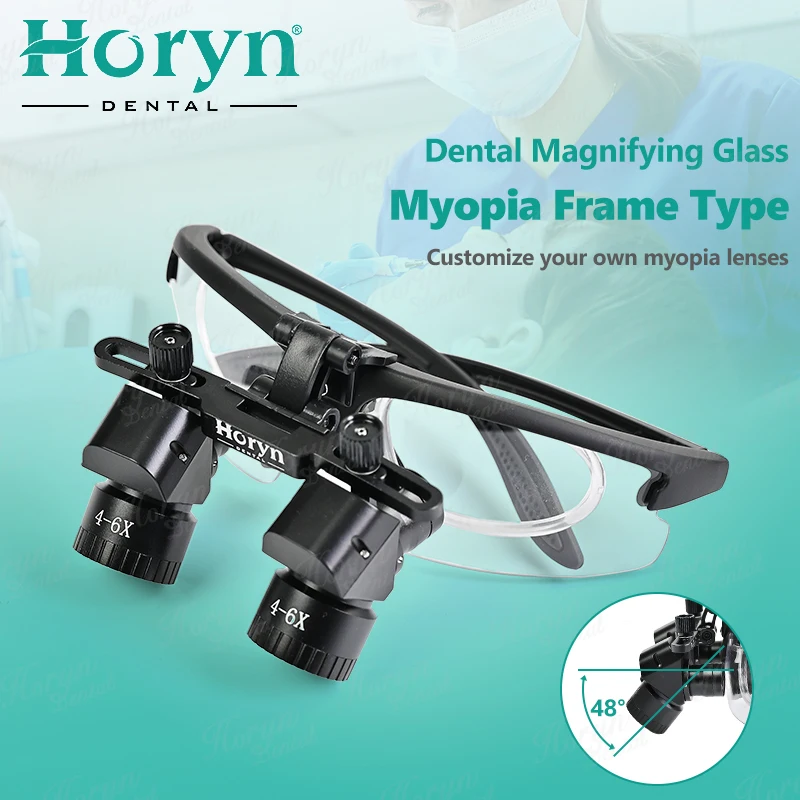 Dental 48 ° Ergo Loupes 4X 5X 6X Distance Surgical Magnifying Glasses Dentistry Loupe Prevent Lowering The Head