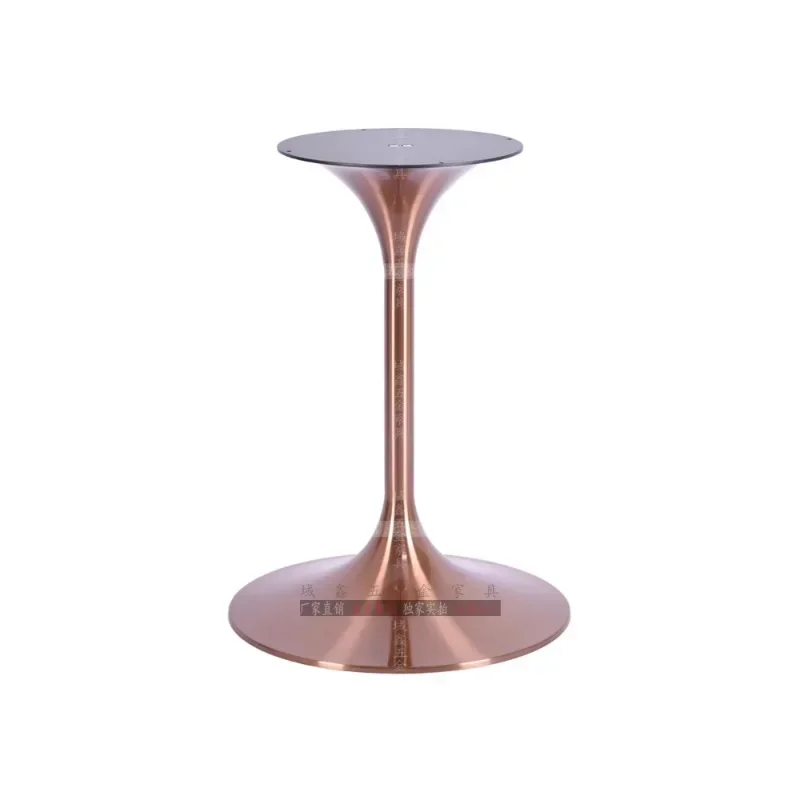 

Tulip small waist metal wrought iron horn disc foot light luxury negotiation reception coffee table stainless steel dining table