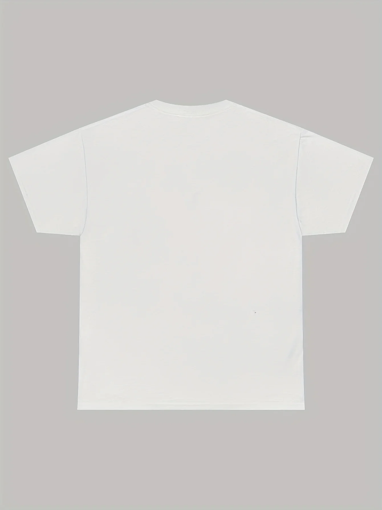 T-shirt grafica bianca casual da donna: manica corta, misto poliestere elastico, girocollo, lavabile in lavatrice,