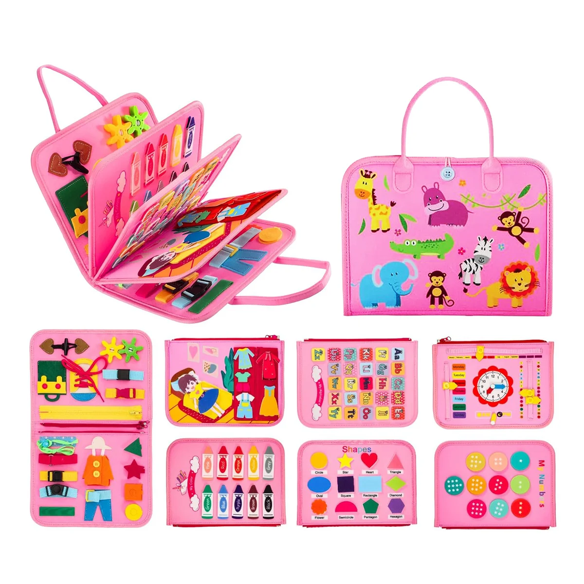 Druk bord, verjaardagscadeau voor jongens meisjes, druk boek voor vliegtuigreizen, educatief speelgoed voor het leren van fijne motoriek