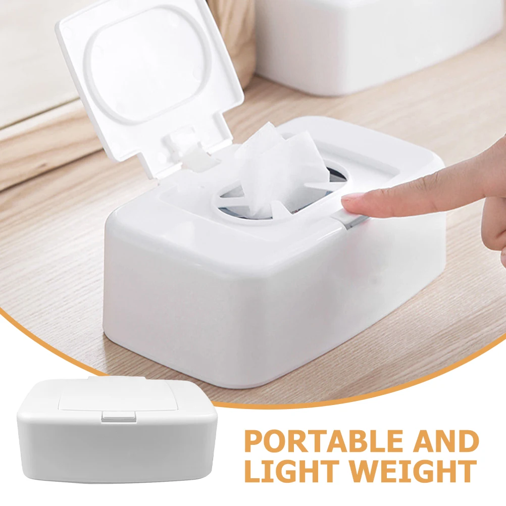 

4pcs Wet Wipes Storage Box Tissue Case Paper Towels Container Travel PP Dispenser Portable Reusable White Bedroom Baby Room